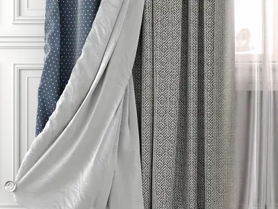 Curtain Set 493C 3D model