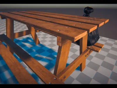 Park Table - Gest Low-poly 3D model