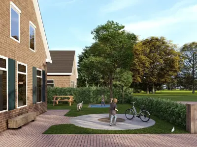 3D Exterior Scene 3D model design garden and landscape 3D 3D model