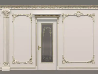 Wall Molding in Classic French style 27 3D model