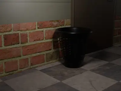 School Corridor Low-poly 3D model