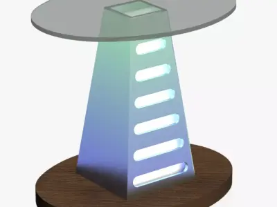 Lectern side table with metal base Free 3D model