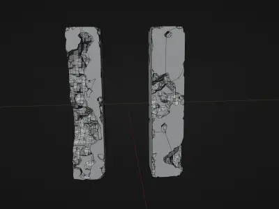 Ruin pillars Free 3D model