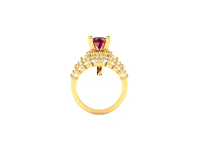 Women Ring  Render 3dm STL OBJ FBX Details 3D print model 423