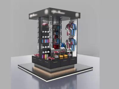 Kiosk Design Low-poly 3D model
