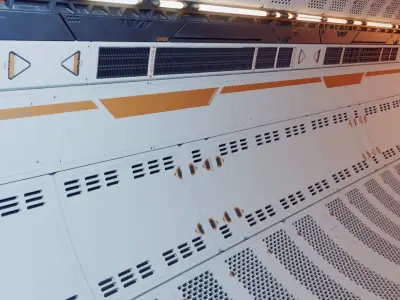 Sci-fi trim sheet 3D model