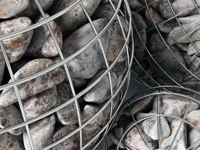 Gabion sphere form 3D model
