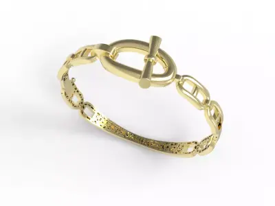 HERMES BRACELET LIGHT WEIGHT READY TO CAST 3D print model