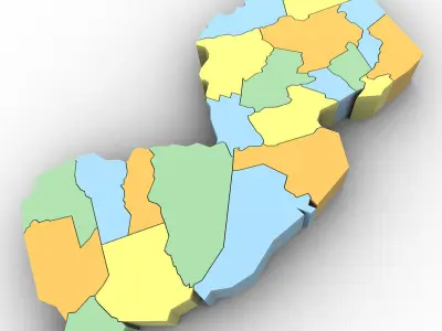 New Jersey Political Map 3D model