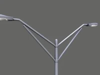 Street light Low-poly 3D model