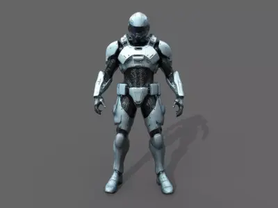 Cyborg Fighter Pack 1 Low-poly 3D model
