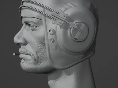 Blade Runner Gaff pilot hat Edward James Olmos 3D print model