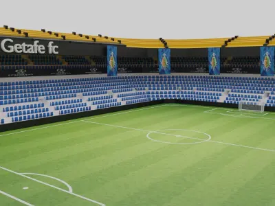Getafe fc Football Stadium Low-poly 3D model