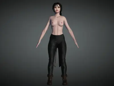 AAA Fantasy Female Character 14 Low-poly 3D model