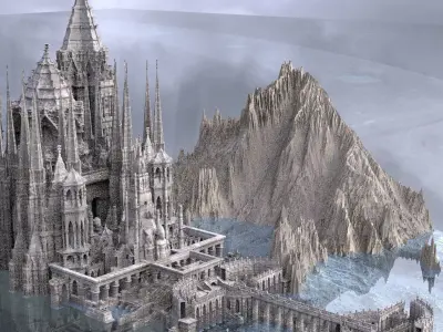 Ancient Egyptian Lost Temple Grand  3D model