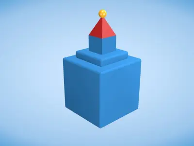 Toy House Low-poly 3D model