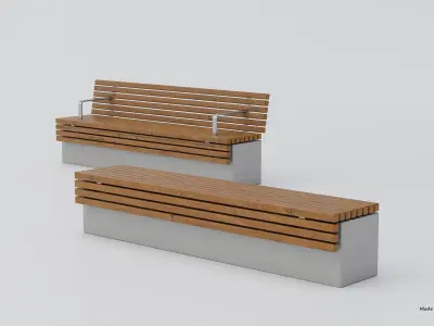 TORD WALL BENCH SEAT 3D model