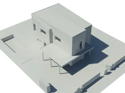 Family house Free 3D model