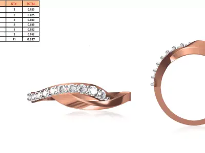 Ladies-Elegant Stone Rings For Womens 53 3D print model