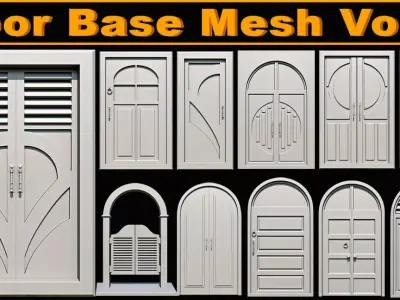 Door Base Mesh Vol 2 Low-poly 3D model