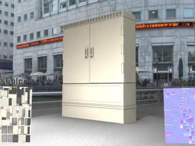 Electrical Distribution Cabinet 28 Low-poly 3D model