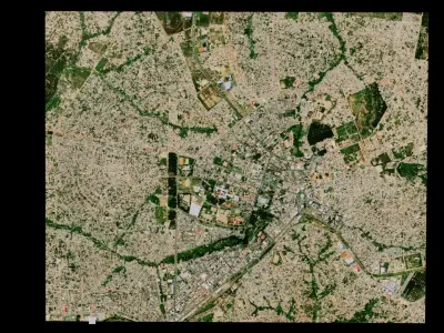 Huambo city from space 3D model