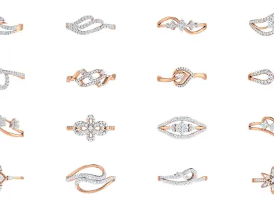 111 Ultra light wt Women Ring 3dm stl renders details 3D Model Pack