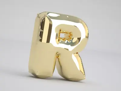 R Balloon Gold 3D model