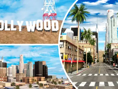 Hollywood Sign Los Angeles CA USA 3D model