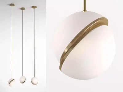 Crescent Pendant Light Free 3D model