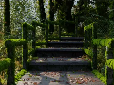 Forest corridor 3D model