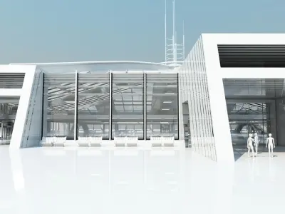 Futuristic Architectural Structure 2 3D model