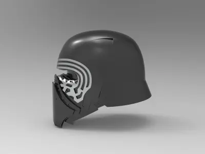 Nurbs Kylo Ren Helmet 3D model 3D model