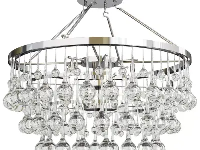 Artin 9 Light Crystal Chandelier Low-poly 3D model