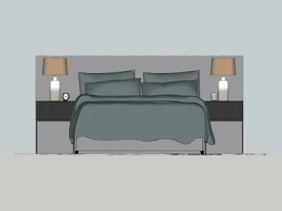 Modern Bedroom design 3D model 3D model