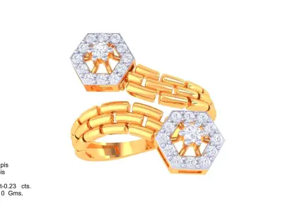 Women Ring  Render 3dm STL OBJ FBX Details 3D print model 137