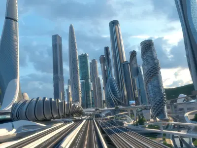 Central Business District. Future City. Next Part 3 3D model