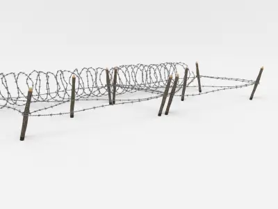 Barb Wire Obstacle 3D model buy