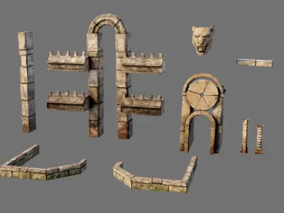 Ancient Temple Entrance 3D model