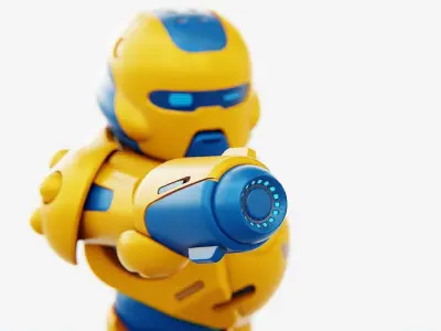COMBAT DROID COLOBO  RIGGED 3D model