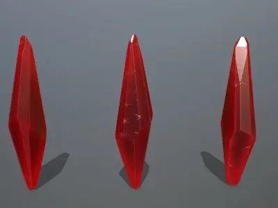 Crystal Set of crystals Low-poly 3D model