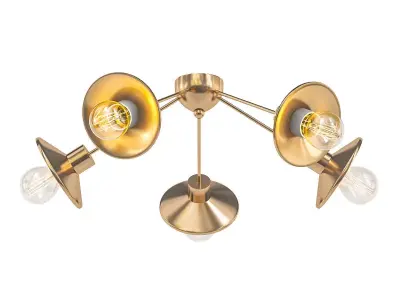 KIAPPA C four light brass ceiling fixture 3D model