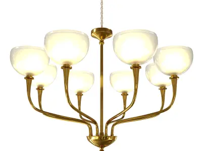 Chandelier TINKO white  lighting 3D model