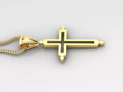 Cross Light Gold 4CP054 3DM STL 3D print model