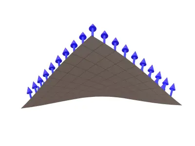 Normal on a Curved Surface V1 001 Low-poly 3D model