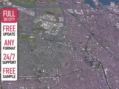 Jakarta Barat - 3D City Model Low-poly 3D model