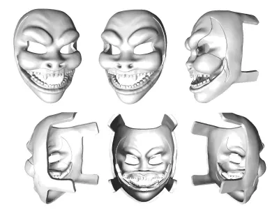 Fantasy Fiction Sci-Fi Alien Monster Character Mask 3D print model