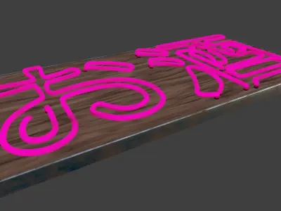 Osake Japanese Neon Sign 3D model