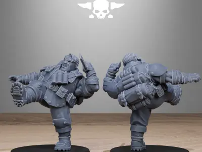 GrimGuard Jungle Fighter Mutants 3D print model