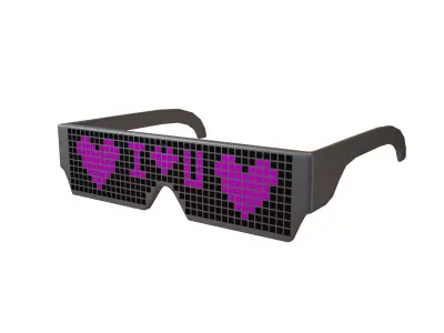 Future Technology Glasses v2 009 Low-poly 3D model